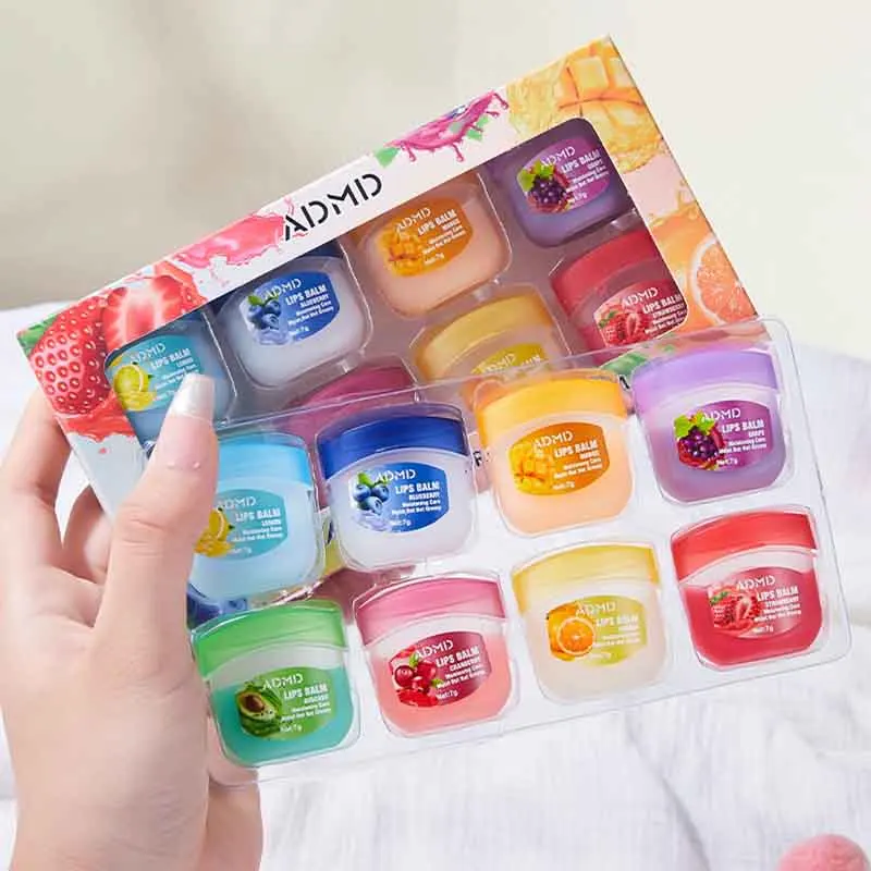 Skincare Basic - 8 stks/doos Fruit Lippenbalsem Sets Hydraterende