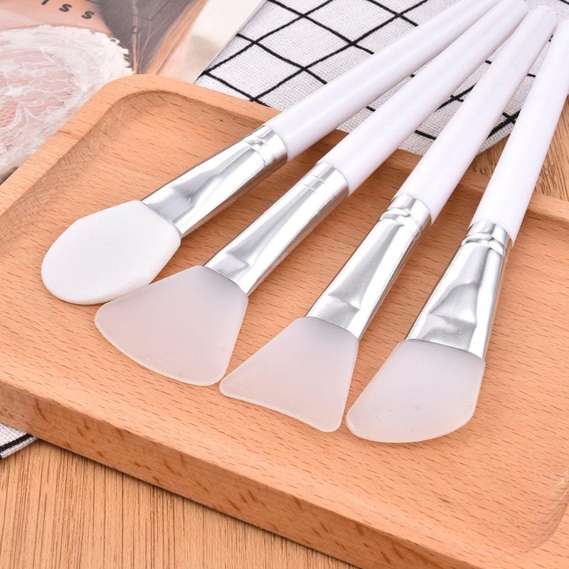 Skincare Ingredients Checker - 4 stks/set Witte Make-up Siliconen Gezichtsmasker