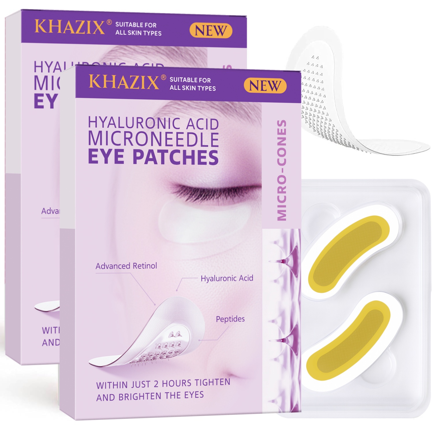 Skincare Moisturizer - Hyaluronzuur Retinol Microneedle Oogpatches, verstevigende peptiden