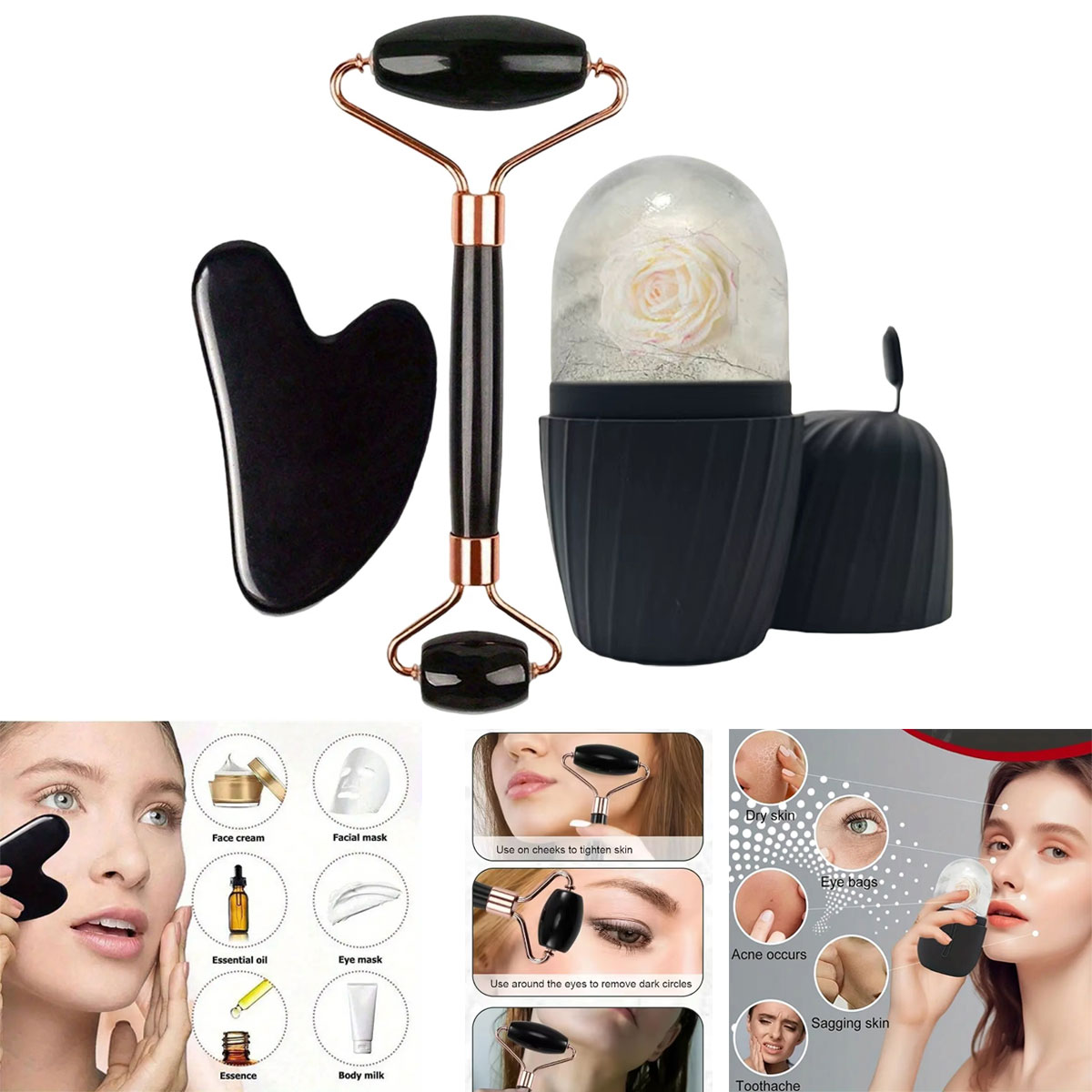 Ice Face Roller Set 1/2/3 stuk - Skincare Ingredients Checker recensie en prijs